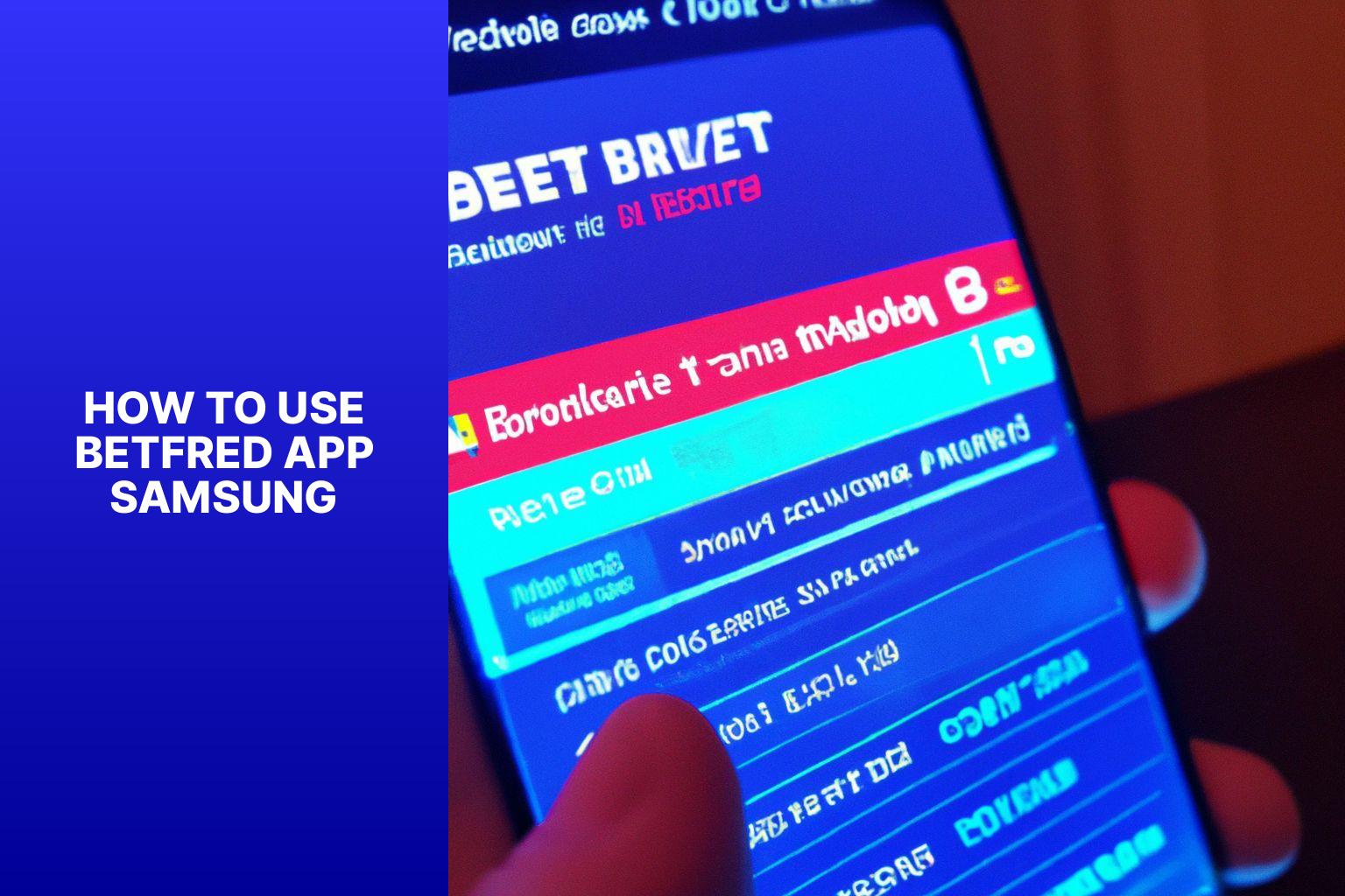 How to Use Betfred App Samsung - Betfred App Samsung: Betting on the Go with Betfred 