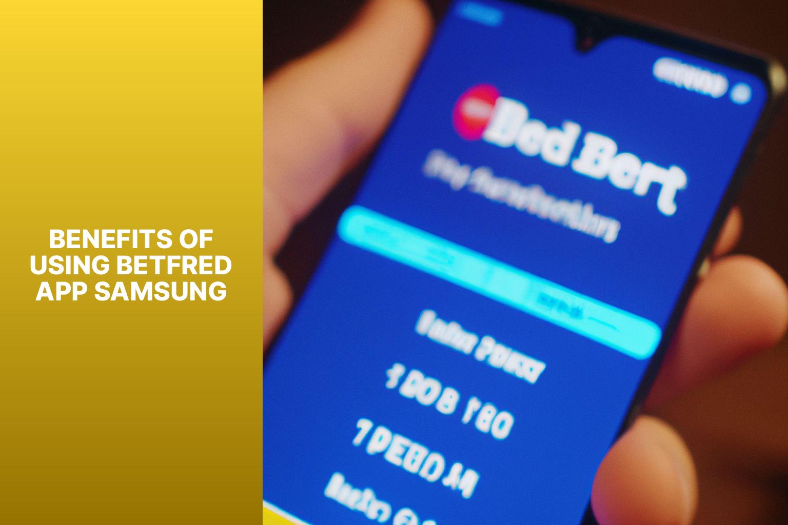 Benefits of Using Betfred App Samsung - Betfred App Samsung: Betting on the Go with Betfred 