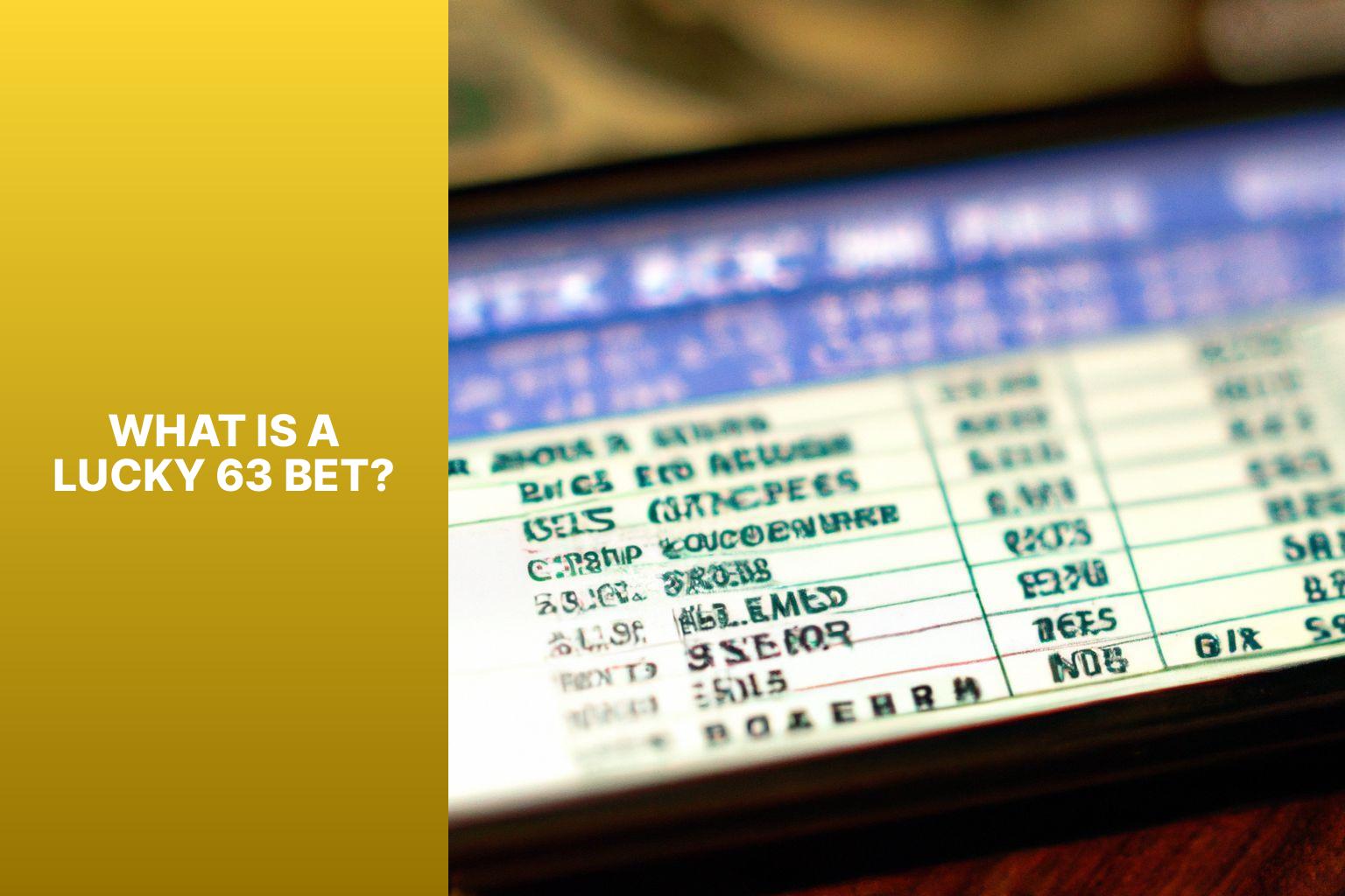 What is a Lucky 63 Bet? - Lucky 63 Calculator: Calculating Lucky 63 Bets 
